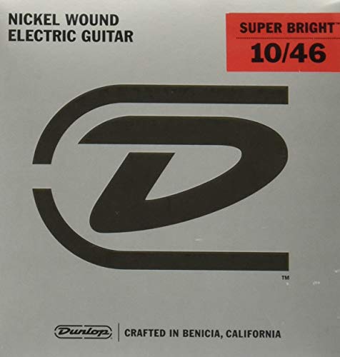 Dunlop Desbn1046 Super Bright Cordes pour guitare, Medium.010-.046, 6 cordes/Lot - Les Beatles, Paul McCartney, John Lennon, RIngo Starr, George Harrison Dunlop Desbn1046 Super Bright Cordes pour guitare, Medium.010-.046, 6 cordes/Lot