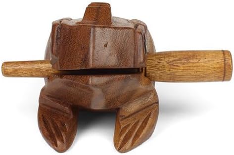 Medium Wooden Croaking Frog Güiro - Fair Trade Percussion Instrument - Fun for all Ages - Free Postage!