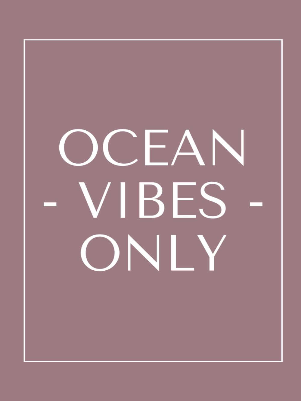 Livre décoratif Ocean Vibes Only pour sublimer l'étagère de votre maison de plage
