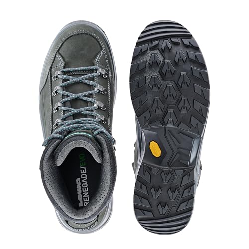 LOWA Stiefel mittel RENEGADE EVO GTX MID Ws W asphalt/türkis, 38