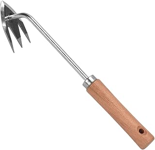 Garden Tool,Weed Remover Tool,Garden Hand Weeder Tool: Hand Trowel Puller Lawn 2 in 1 Gardening Tool with Wooden Handle for Patio Sidewalk Driveway Removal and Farmland