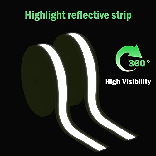TCCFCCT Fita Refletiva de Alta Visibilidade, Fita de Segurança Fluorescente de Tecido, 2''x66 Pés,