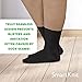 SmartKnit Seamless Wide Crew Socks for Diabetes, Arthritis, or Sensitive Feet (Black, XL)