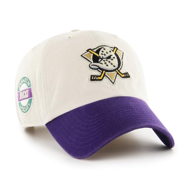 Chapeau 47 Anaheim Ducks brodé avec logo couleur équipe et visière protectrice