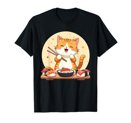 Sushi japonais kawaii sushi amoureux des chats t-shirt