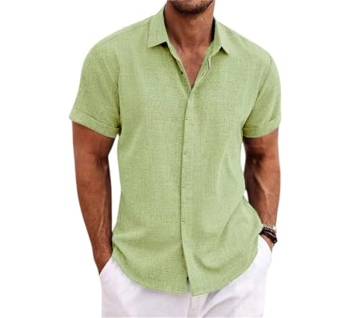 Chemise en lin et coton homme, haut de qualité supérieure respirant