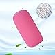 Fdit Runde Nackenrolle Mini Microbead Rückenkissenrolle Dekokissen Reisen Zuhause Schlaf Nackenstütze Komfortabel(Rosa)