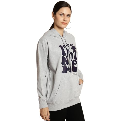 Image of Mack Jonney Printed Hooded Cotton Fleece Sweatshirt for Women-MACK32482