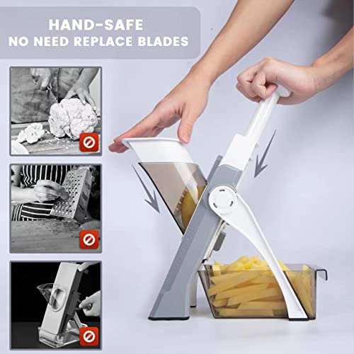 SUPMAKIN-Safe-Mandoline-Food-Slicer-for-Kitchen-Adjustable-Potato-SlicerVegetable-Chopper-Mandolin-Slicer-French-Fry-Cutter-5-in-1-Chopping-Artifact-for-Kitchen-Chef-Meal-Prep