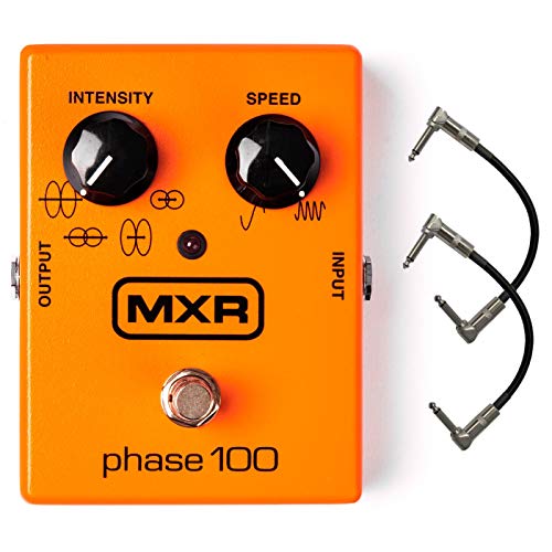 Mxr M107 Phase 100 Guitar Phaser Effects Pedal Bundle With 2 Patch Cables #TOP4
