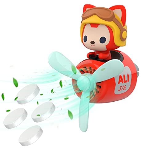 Jimtyee Car Air Fresheners Cute Cartoon Fox Pilot Car Diffuser