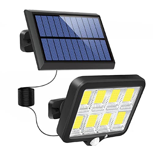 160 COB luz solar sensor de movimiento exterior luz solar impermeable lámpara de pared para jardín garaje pasillo porche valla