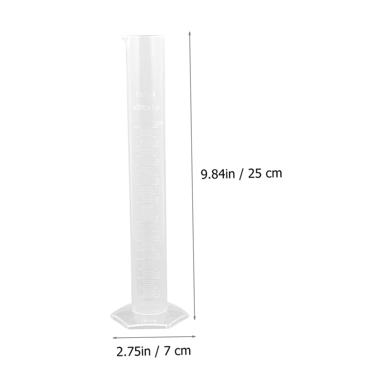 FUNOMOCYA 2pcs Measuring Cup Scientific Measuring Cylinder Measuring Cylinder with Stopper Test Tube Lab Liquid Cylinders Chemistry Graduated Cylinder Laboratory Supplies Plastic