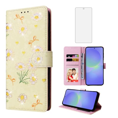 Coque Samsung Galaxy A57 5G Asuwish flexible silicone motif fleur jaune