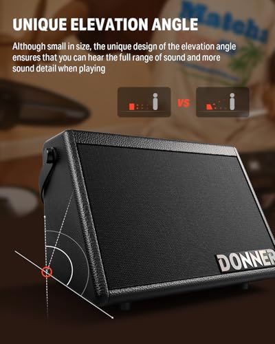 Donner Mini Electric Drum Amp 20W, Wireless Electronic Drum Amplifier Keyboard Speaker DDA-20 Portable for Home Practice - image 6