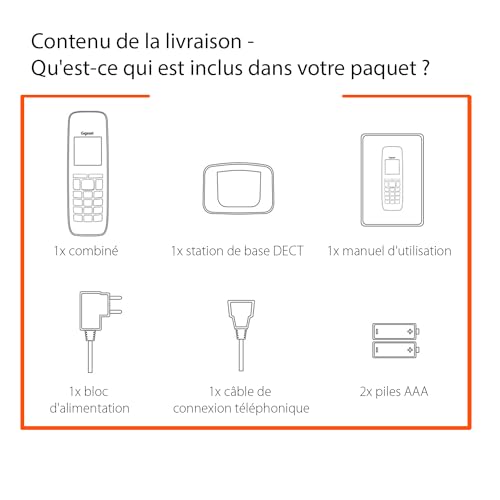 Gigaset A170 Solo Téléphone fixe sans fil DECT/GAP Taupe [Version Française]