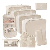 VIOPY 10PCS Organizadores de Viaje Impermeables para Maletas Cubos de Embalaje para Ropa, Zapatos, Cosméticos y Accesorios...