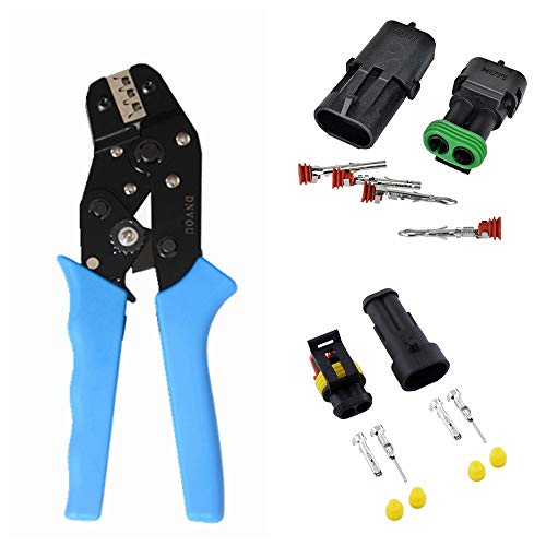 MUYI 20 Kits 2 Pin Way Automotive Connectors and SN48B Crimp Pack