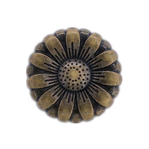 Bezelry 12 Pieces Morning Flower Metal Shank Buttons. 14mm (9/16