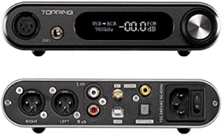 Topping DX5 MQA Full Decoder ES9068AS*2 Chip NFCA LDAC USB DAC DSD512 PCM768kHz XU216 RAC XLR 6.35mm Headphone Amplifier (Black)