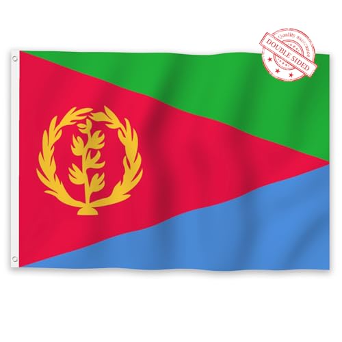 Drapeau Érythréen Aoihrraan 180x300cm grand format pour extérieur et jardin