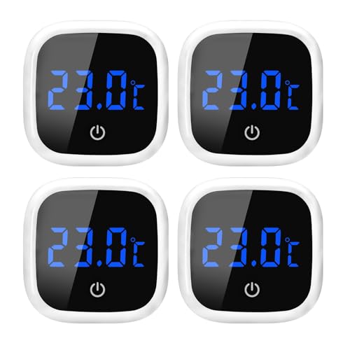 4er Set Aquarium-Thermometer mit Hochpräzisionssensor und LED-Anzeige für Fischbehälter, Süßwasser- und Meerwasser-Aquarien | Mini-Digital Thermometer für Aquarien & Fischbehälter 4er Set Aquarium-Thermometer mit Hochpräzisionssensor und LED-Anzeige für Fischbehälter, Süßwasser- und Meerwasser-Aquarien | Mini-Digital Thermometer für Aquarien & Fischbehälter
