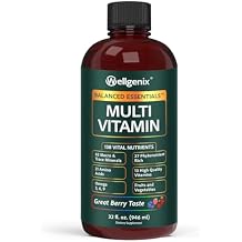 Wellgenix Balanced Essentials Liquid Multivitamin Dietary Supplement with Vitamins and Minerals Berry Flavor 32 fl oz