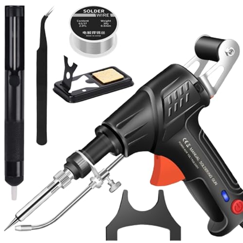 Multi-function Soldering Iron Soldering Gun Set, Internally Heated Industrial Laser Welding Tools, 2025 New Upgrade Welding Gun For Metal, Handheld Welder for Industrial Home DIY (Black)