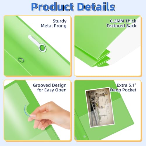 Image of HAUTOCO Report Covers with 3-Prong Fasteners, 30 Pack, Letter Size