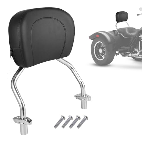 Image of Detachable Passenger Backrest Sissy Bar With Back Rest Pad Compatible with for Harley Freewheeler FLRT 2015-2025 Road Glide 3 FLTRT 2023-2025 Sissy Bar Backrest | Stylish Heavy-Duty Metal Sissy Bar Backrest For Comfortable Back Support