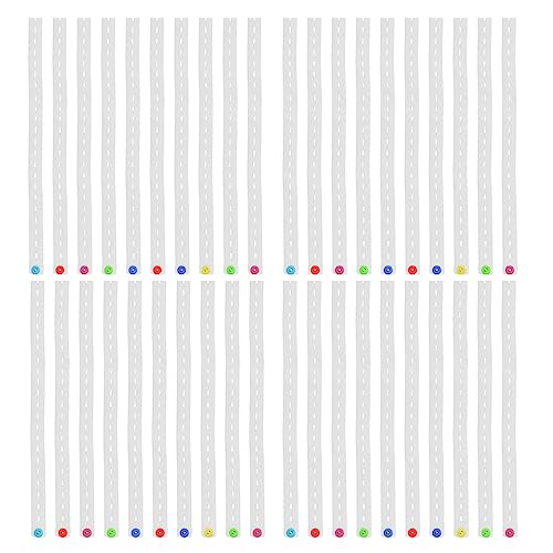 UMCHU 40 Piezas Bandas Elásticas con Ojal,Bobina Elástica con Ojal,Colgador de Cortina,Cinta Elástica para Guardar Ropa,para Armario,Viaje,Almacenaje de Cables(38.5 * 2cm,Color aleatorio)