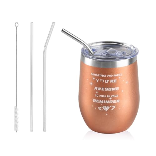 12oz Stainless Steel Wine Tumbler,Insulated Stainless Steel Tumbler with Straw and Lid, Wine Glass Coffee Tumbler,Coffee Mug Coffee Cup,Personalized Mugs for Mum, Sister & Her Birthday Gifts 12oz Stainless Steel Wine Tumbler,Insulated Stainless Steel Tumbler with Straw and Lid, Wine Glass Coffee Tumbler,Coffee Mug Coffee Cup,Personalized Mugs for Mum, Sister & Her Birthday Gifts
