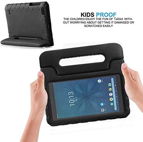 Kid Friendly Case Compatible for Walmart Onn 7 Inch Tablet 2020/2019 (Model: 100005206/100015685) Shockproof Ultra Light Weight Convertible Handle Stand Cover (Black) image 2