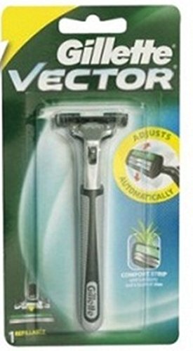 Red Gillette Vector Fits Atra Plus Razor Blade Refill Cartridge Shaver Handle Red