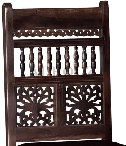 Image of APRODZ Sheesham Wood Norcross 4 Seater Dining Table Set for Home and Living Rooms| Dining Furniture | Walnut Finish