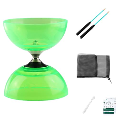 XEERUN Carousel Diabolo Set, Set diabolo a Triplo Cuscinetto con Luce LED Lampeggiante, Triple Bearing Frizione Diabolo Set, Set di Cuscinetti tripli, Cuscinetto Triplo Lampeggiante a 4 Colori per ba XEERUN Carousel Diabolo Set, Set diabolo a Triplo Cuscinetto con Luce LED Lampeggiante, Triple Bearing Frizione Diabolo Set, Set di Cuscinetti tripli, Cuscinetto Triplo Lampeggiante a 4 Colori per ba