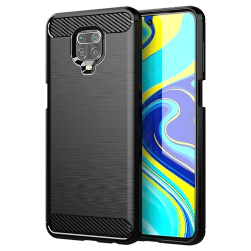 Coque Redmi Note 9S noire ajustement précis coque antichoc carbone mince