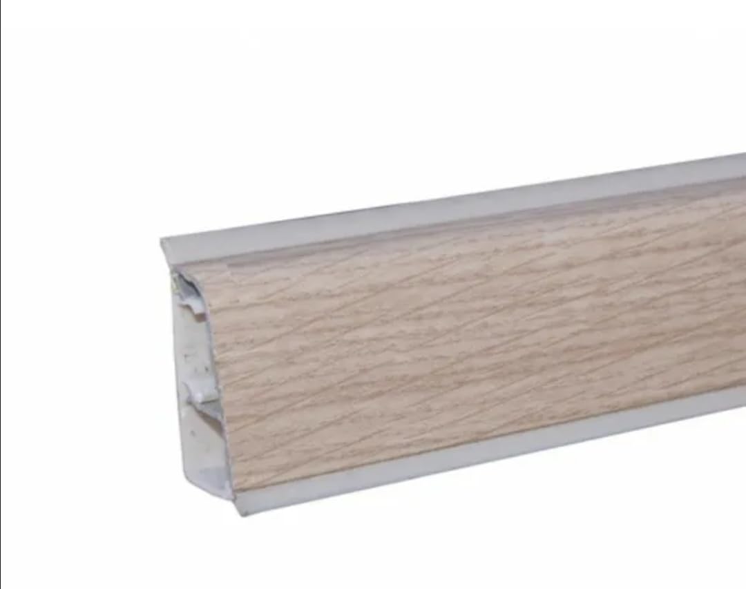 Alzatina per Piani da Cucina in pvc, spalletta per top con la seguente misura= 2 metri lineari compresa di 1 Tappo SX, 1 Tappo DX, 1 Angolo SX, 1 Angolo DX. (vari colori) (1, rovere sbiancato)