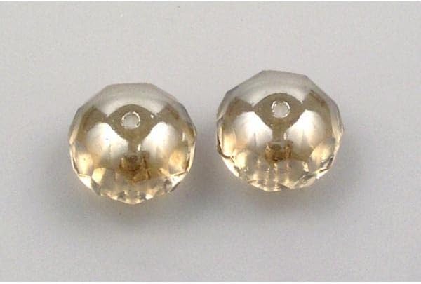 150pcs Fire Polished Faceted Beads Rondelle 9 mm, color: 25000, Bohemia Crystal Glass, Czechia 15135001