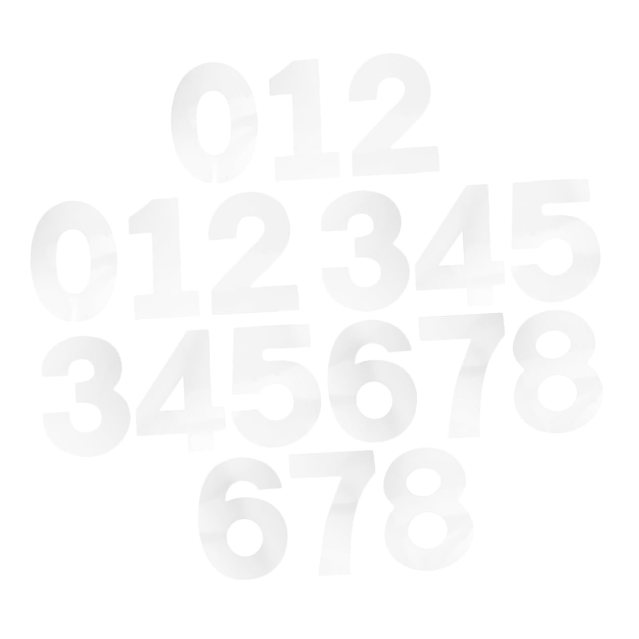 FELTECHELECTR 2 Sets DIY Number Cake Molds Reliable Plastic Stencils for Fondant Mousse Cakes Easy Release Decorating Tools for Birthday Celebrations