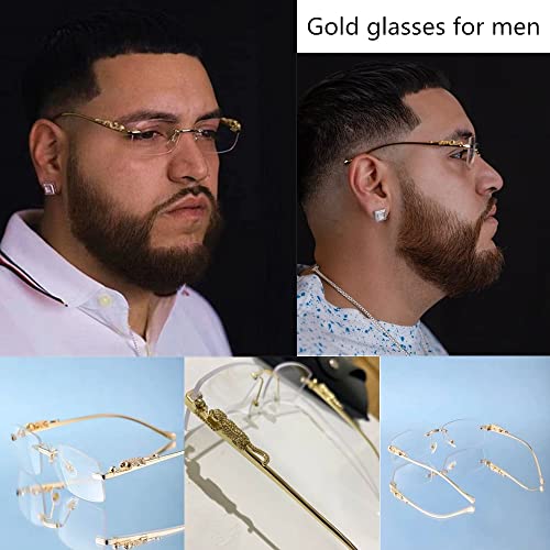 ADE WU Vintage Rimless Sunglasses Retro Luxury Gold Metal Frameless Rectangle Colored Lens Sun Glasses2