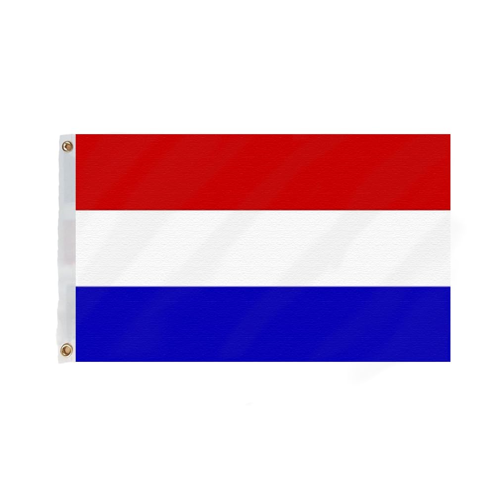 Flagmax Durable Dutch Flag - Netherlands Flag with Eyelets, 5ft x 3ft (150cm x 90cm) - Premium Flag of the Netherlands for Indoor and Outdoor Displays