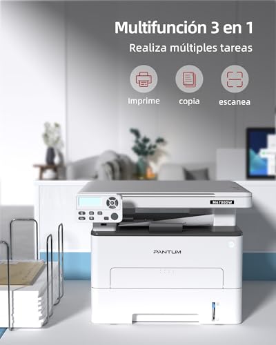 Miniatura 2 de PANTUM M6700DW Impresora Multifunción Láser Monocromo 3en1, 30ppm, Impresión Doble Cara Automática, con Escáner y Copiadora, Wi-Fi Direct, USB, Bluetooth, para Oficina y Hogar (A4)