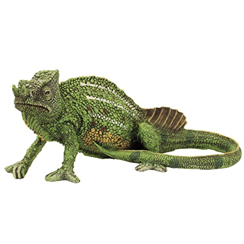 OF Gartenfiguren Chamäleon für außen - Tiere Figuren groß Teichdeko Eidechse Leguan (Grün 24 cm)