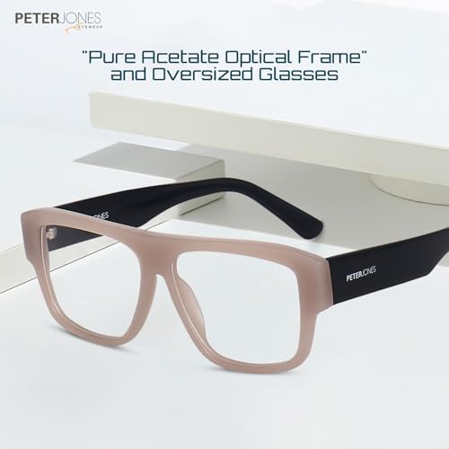 Image of Peter Jones Luxe I Pure Acetate I Oversized Large Size I Square Broad Frame I Spectacle Frame (U004)