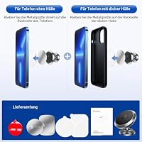 SYNCWIRE Magnetische Handyhalterung fürs Auto, Universelle Smartphone Handyhalter, Verstellbare KFZ-Armaturenbretthalterung, kompatibel mit iPhone/Samsung/Huawei/Xiaomi/OnePlus/Moto usw, Silber – Ansicht 6