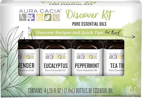 Aura Cacia - Corredo di scoperta dell'olio essenziale - 4Pezzo/i