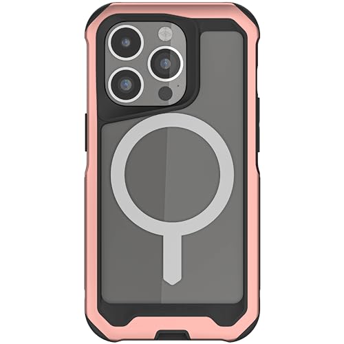 Coque iPhone 15 Pro MagSafe antichoc fine avec cadre en métal pour femme