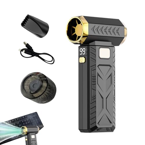 Soplador de polvo, limpiador de polvo ajustable de 3 engranajes, soplador de plumero recargable, soplador de aire de turbina recargable por USB, plumero de aire eléctrico para coche, computadora