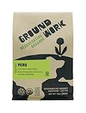 GROUNDWORK COFFEE Regenerative Organic Certified Peru Whole Bean Single Origin Coffee,10 OZ